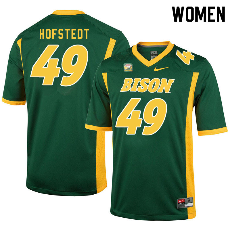 Women #49 Logan Hofstedt North Dakota State Bison College Football Jerseys Sale-Green
